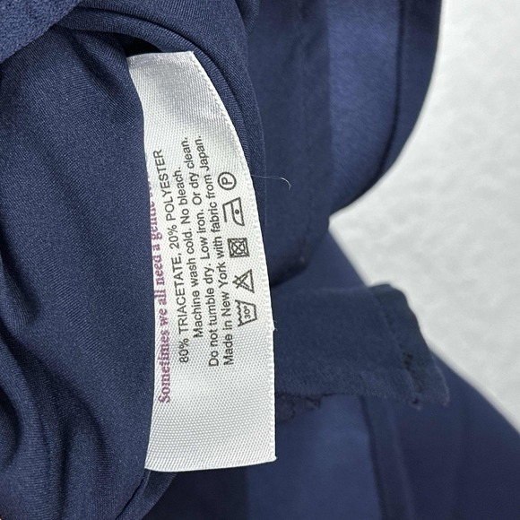 MM LaFleur Shirt Womens Large Blue Short Sleeve Minimalist Work Office Blouse - Picture 5 of 5